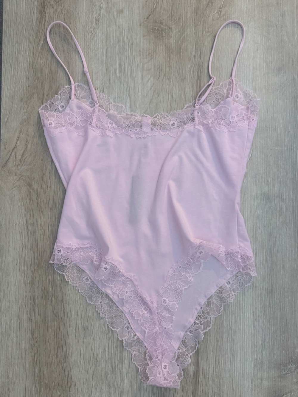 Skims Cotton Lace Cami Bodysuit in Cherry Blossom NWT - Picture 3 of 7